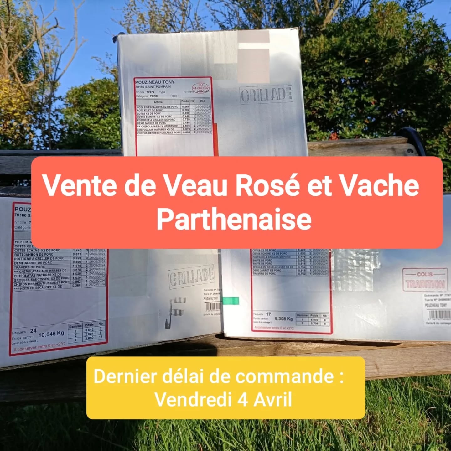 Vente de Veau Ros&eacute; et Vache Parthenaise